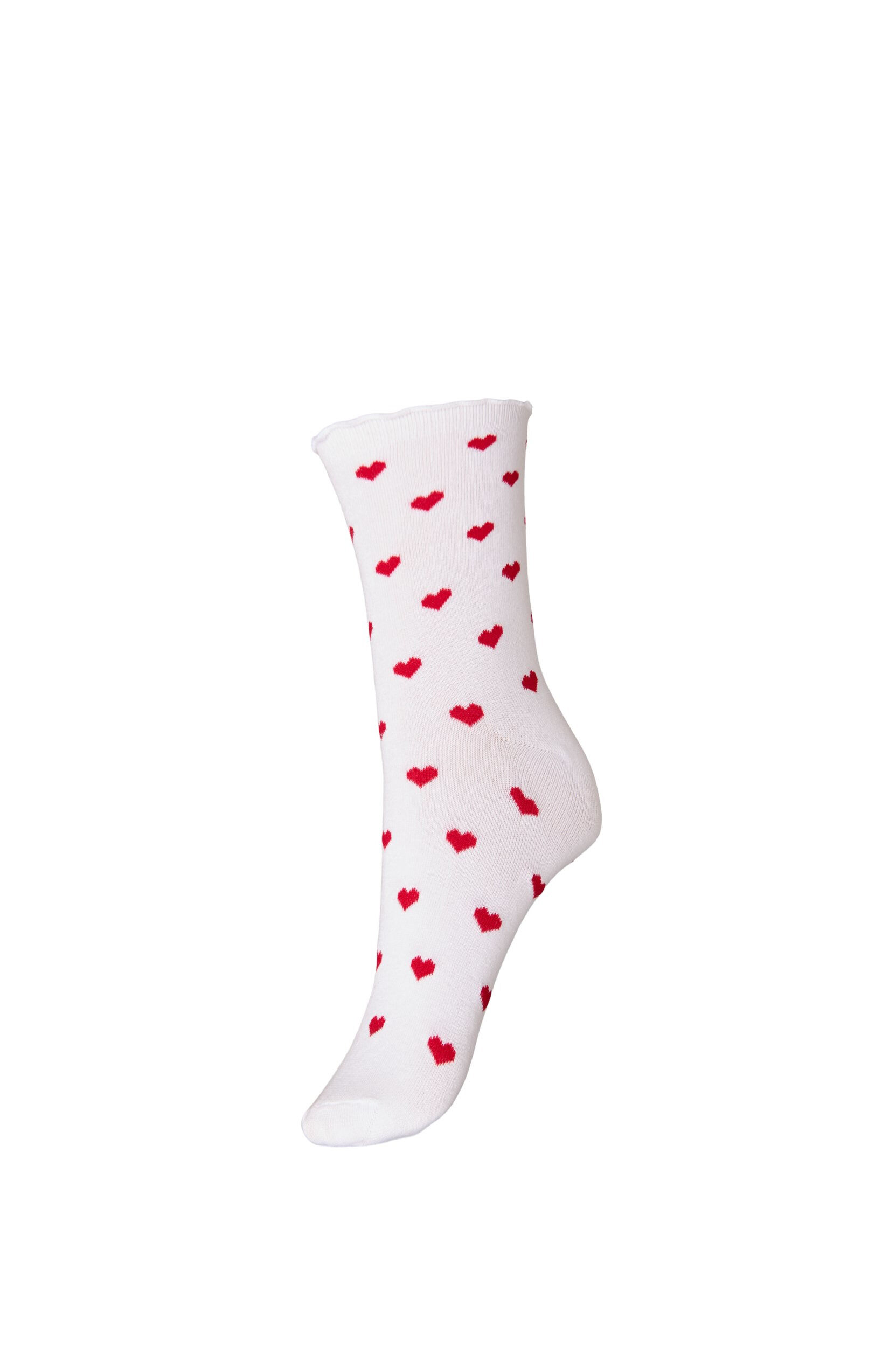 Zizzifashion Cotton socks with patterns, White, Packshot image number 0