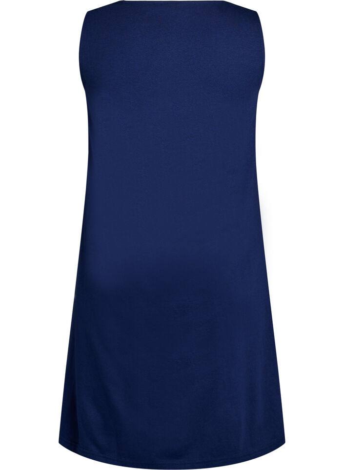 Sleeveless A-line dress, Blue, Packshot image number 1