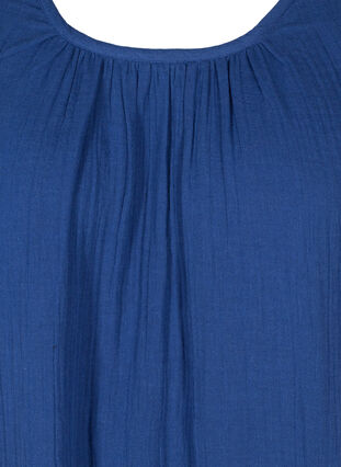 Sleeveless cotton dress in an A-line cut, Twilight Blue, Packshot image number 2