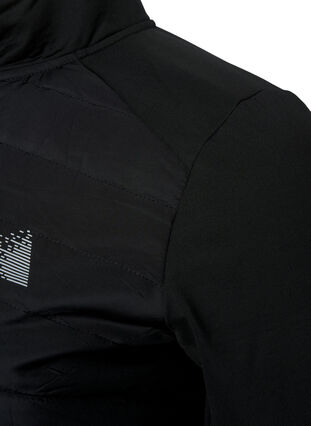 Sports cardigan with quilt and zip, Black, Packshot image number 3