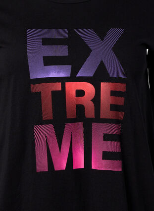 Sports t-shirt with print, Black w. Extreme, Packshot image number 2
