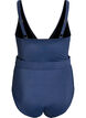 Swimsuit with V-neck and belt, Blue, Packshot image number 1