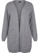 Long knitwear cardigan with pockets, Grey, Packshot image number 0