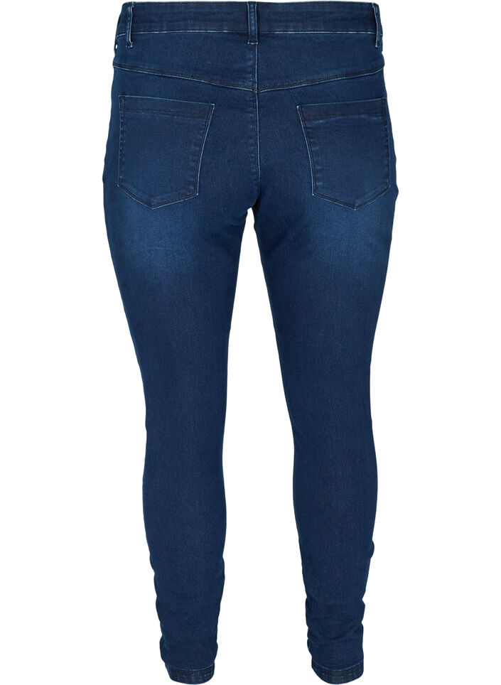 Jeggings in cotton blend, Dark blue denim, Packshot image number 1
