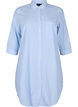 Long striped shirt with 3/4 sleeves, Light Blue, Packshot image number 0