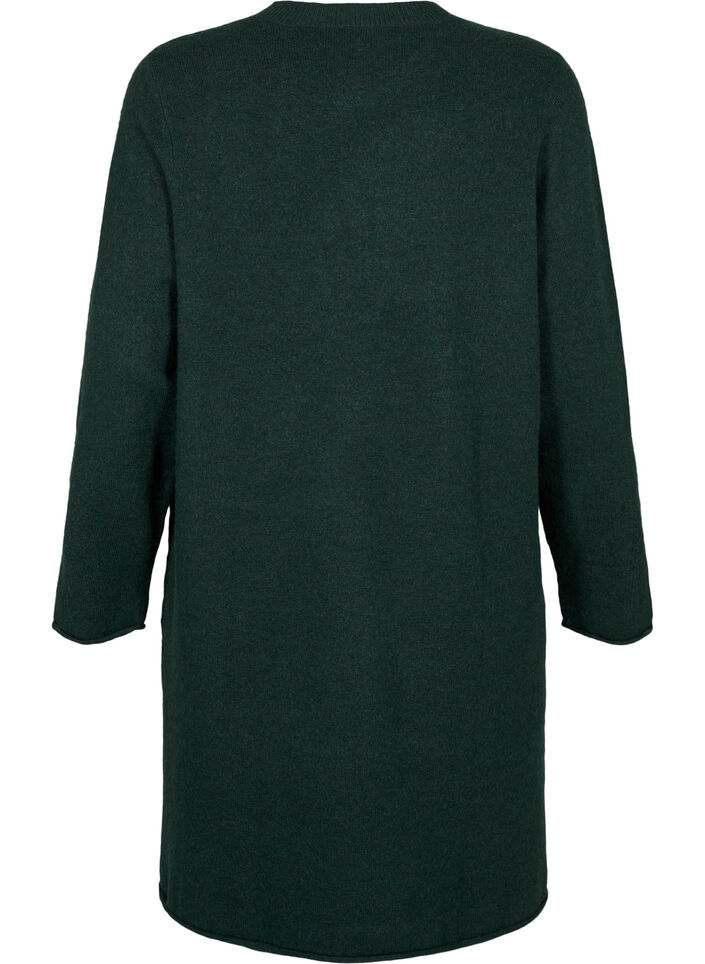 Knitted dress with a round neck and slit, Scarab Mel., Packshot image number 1