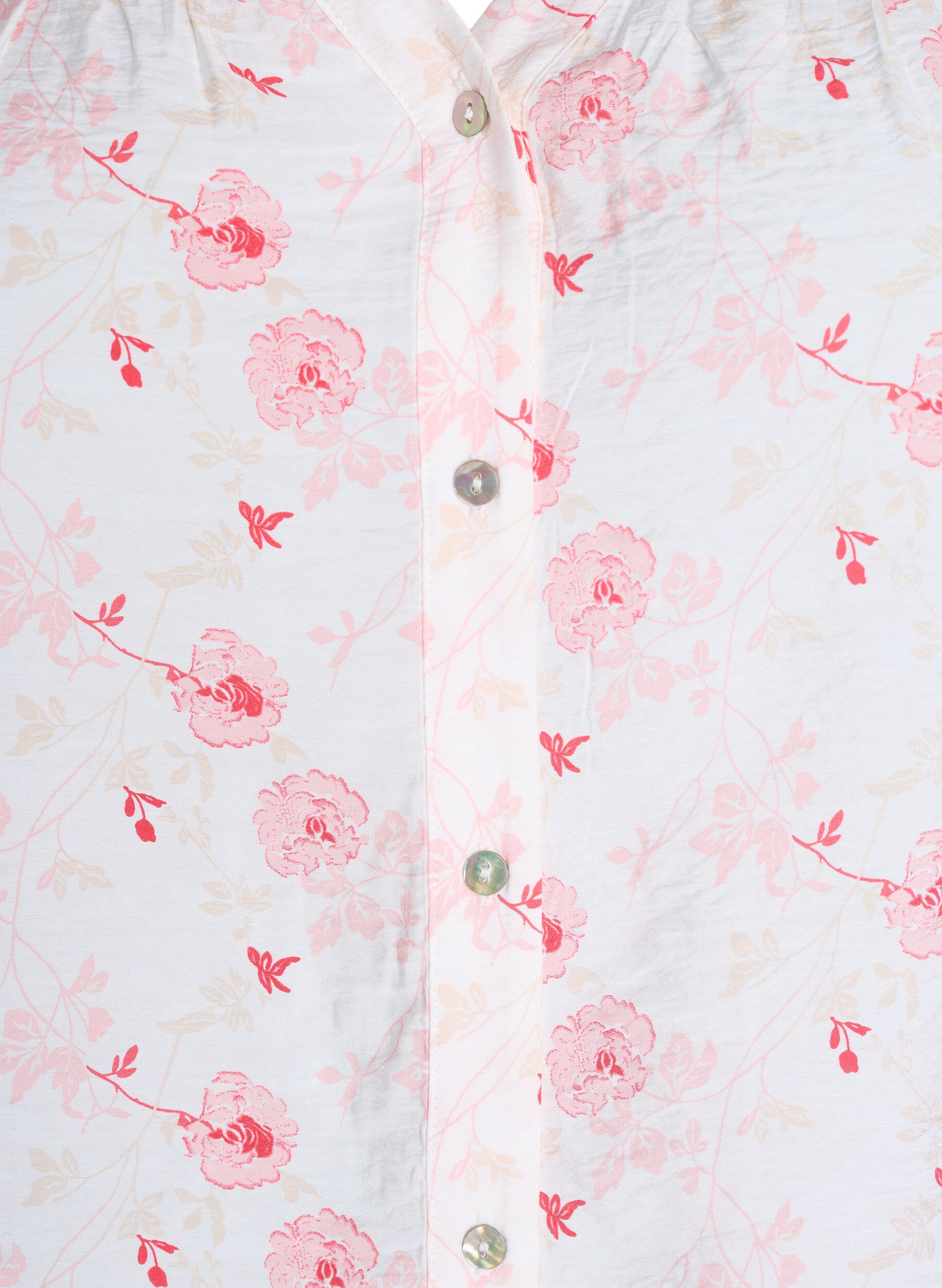 Zizzifashion Shirt blouse with short sleeves and floral print, Rose, Packshot image number 2