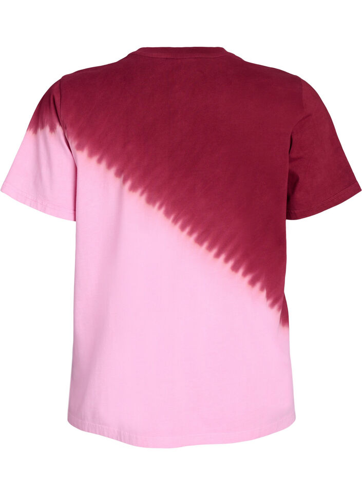 Dip-dye T-shirt in organic cotton, Red, Packshot image number 1
