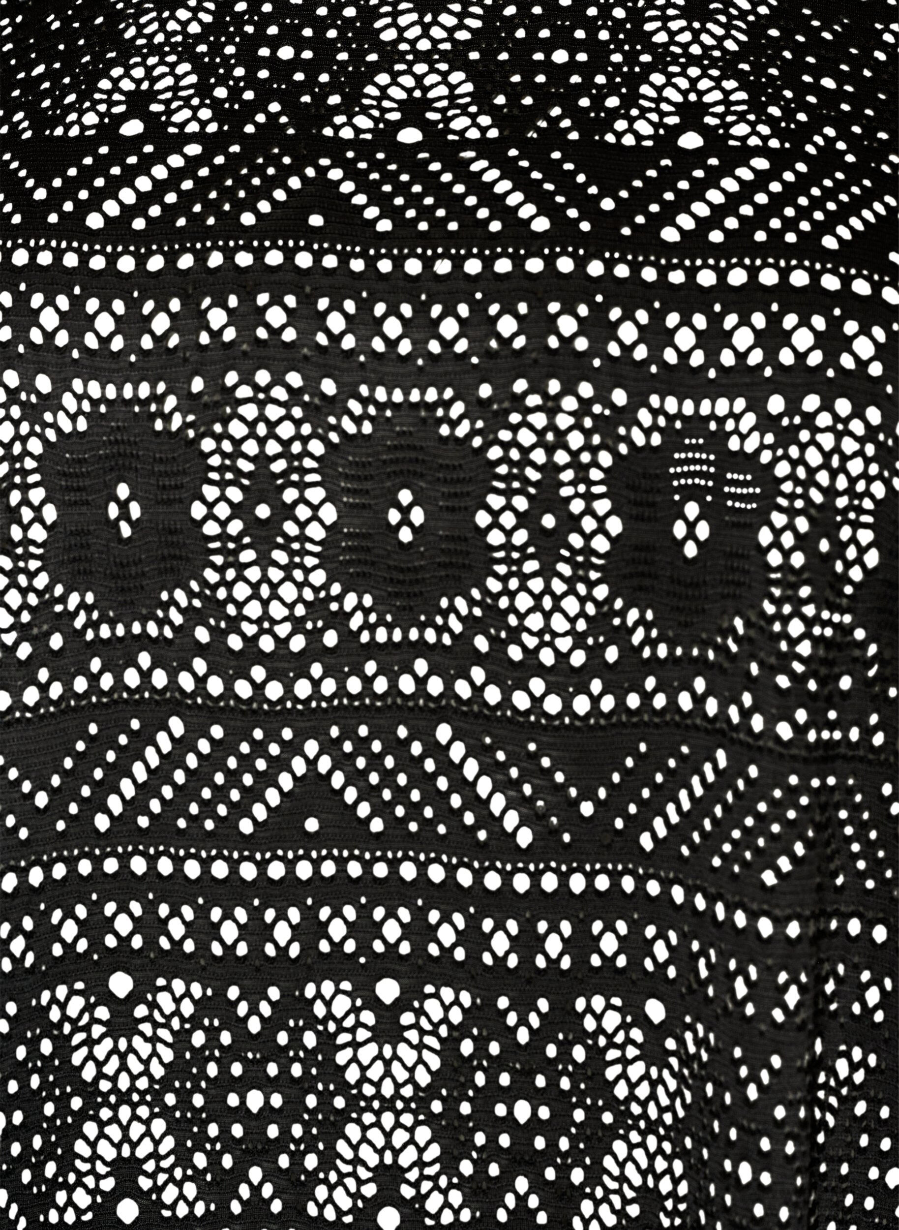 Zizzifashion Eyelet embroidered lace T-shirt, Black, Packshot image number 2