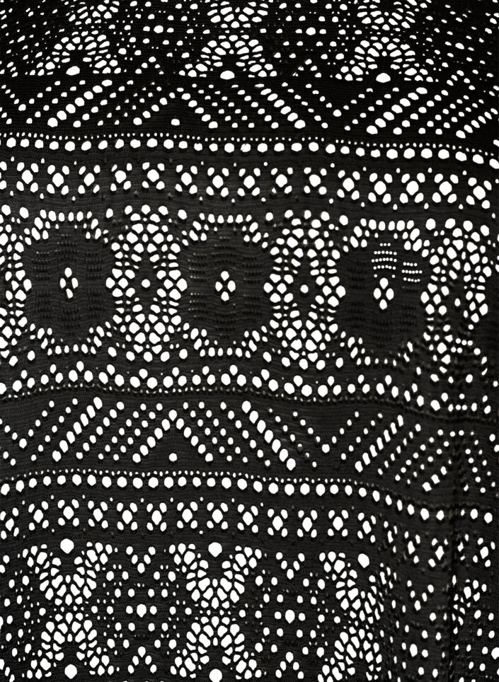 Eyelet embroidered lace T-shirt, Black, Packshot image number 2