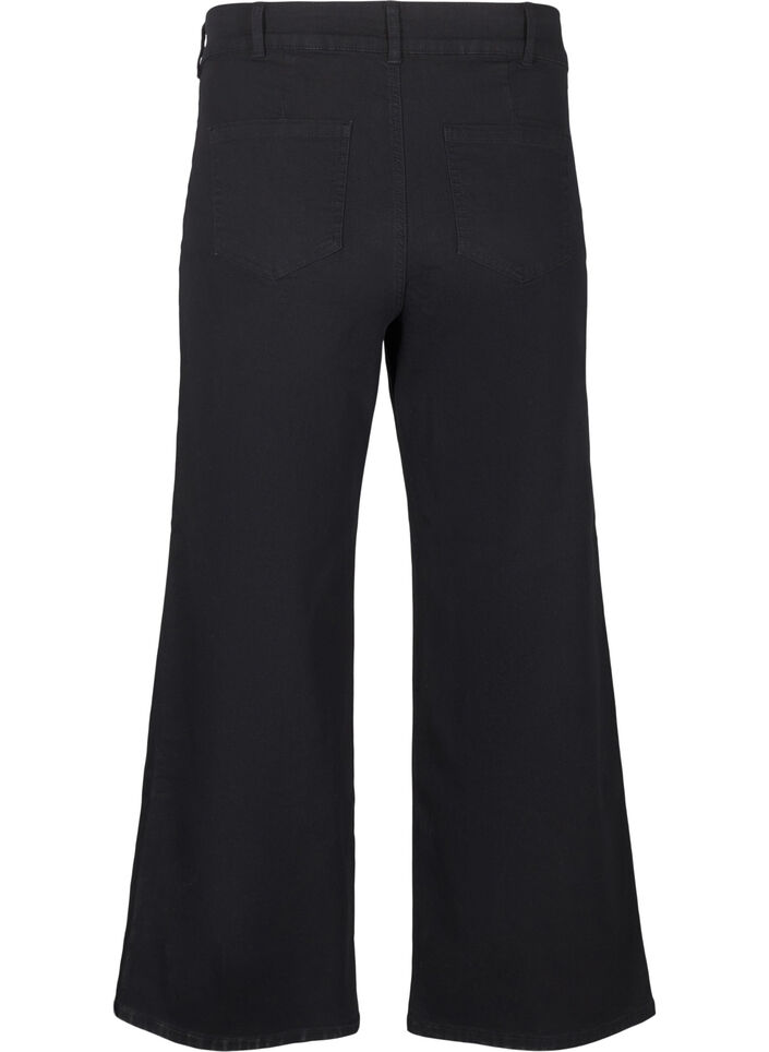 Wide-leg jeans, Black, Packshot image number 1
