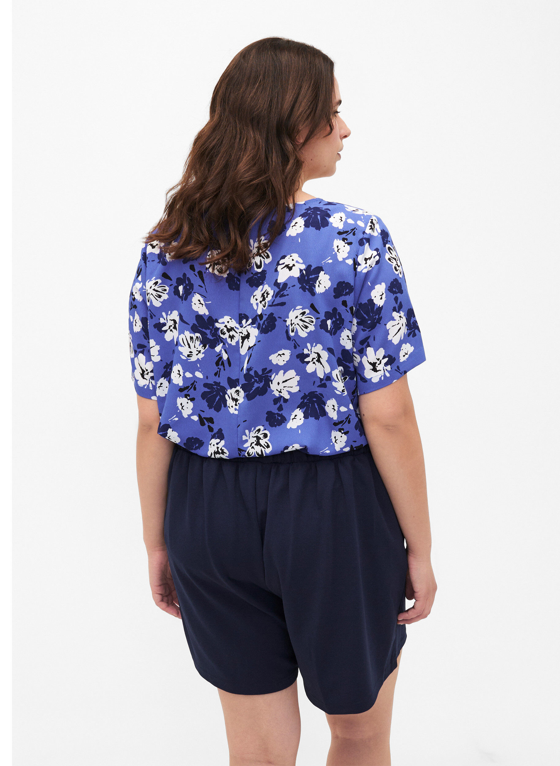 Zizzifashion FLASH - Loose shorts with pockets, Blue, Model image number 2