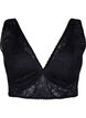 Lace bralette with soft padding, Black, Packshot image number 0