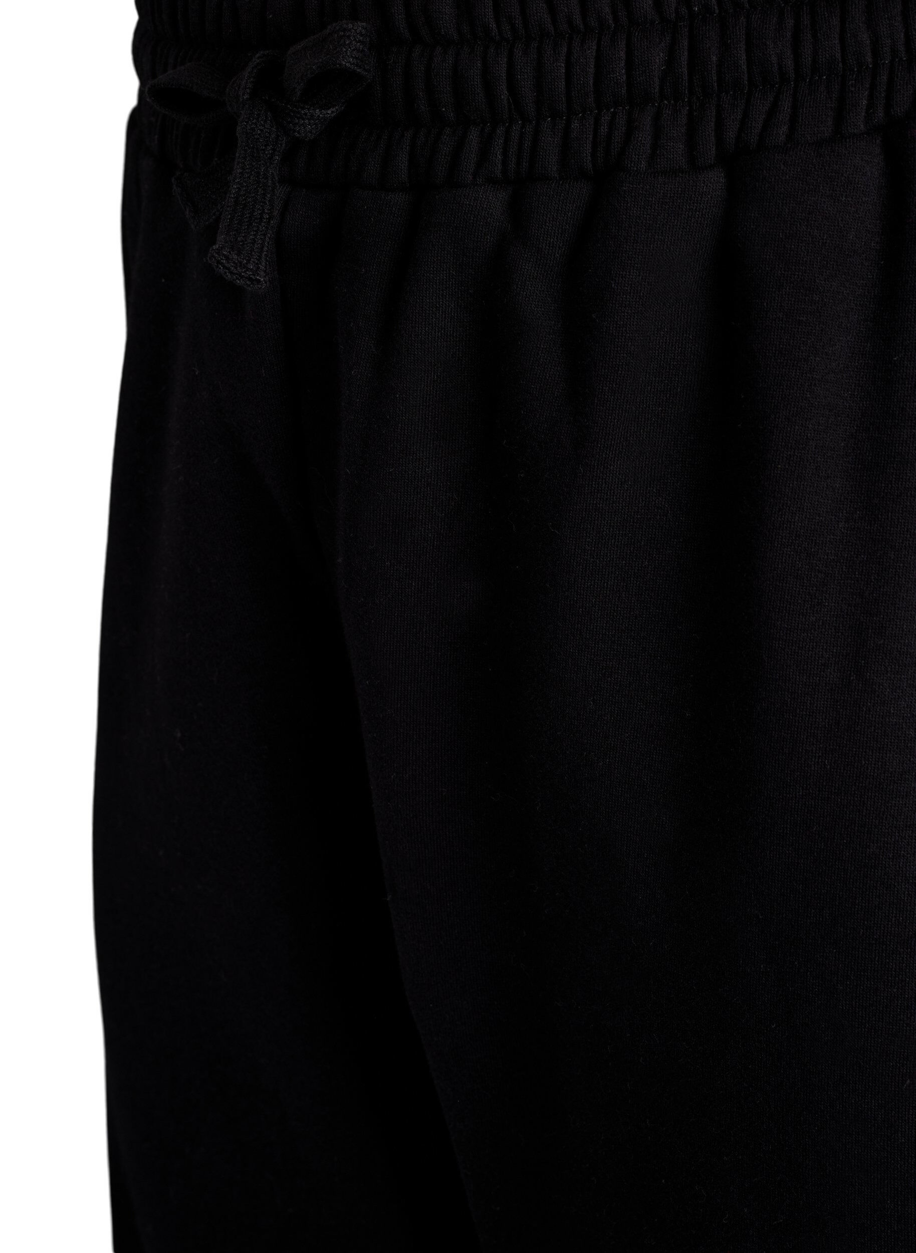 Zizzifashion Cargo pants in soft sweat material, Black, Packshot image number 2