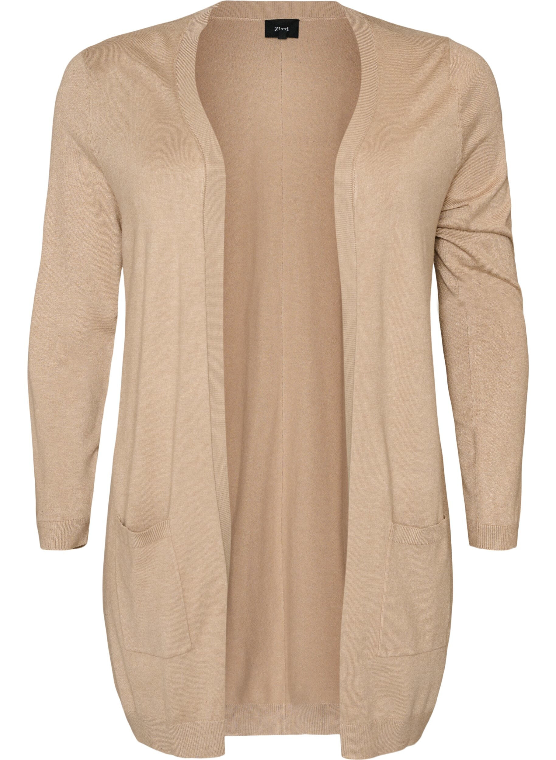 Long knitted cardigan in a viscose blend