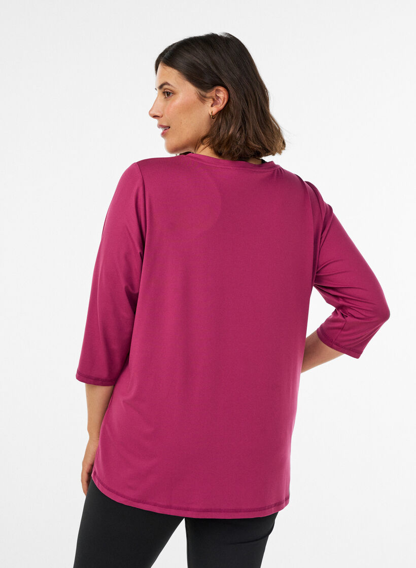 Sports top with 3/4 sleeves, Pink, Model image number 2