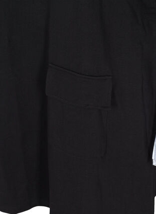Patterned sweater dress with 3/4 length sleeves, Black, Packshot image number 3