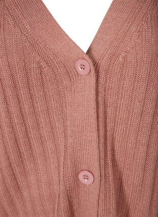Short knitted cardigan with buttons, Withered Rose, Packshot image number 2