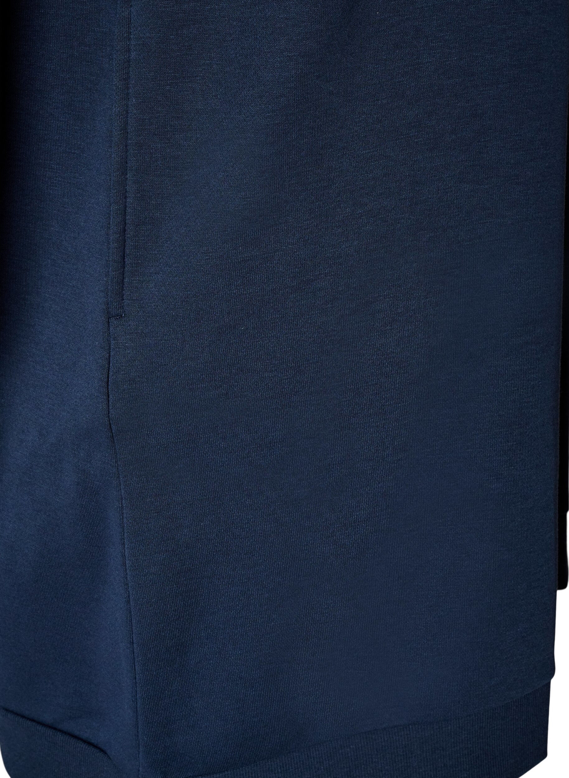 ZizzifashionLoose sweatshirt dress with pockets, Blue, Packshot image number 3