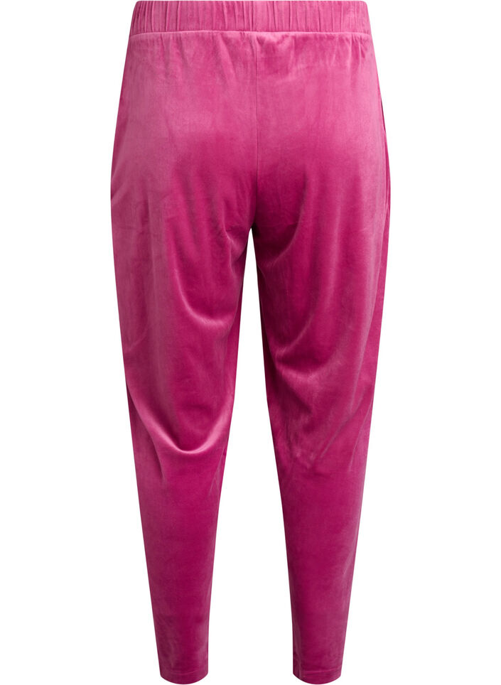 Velour trousers with pockets, Boysenberry, Packshot image number 1