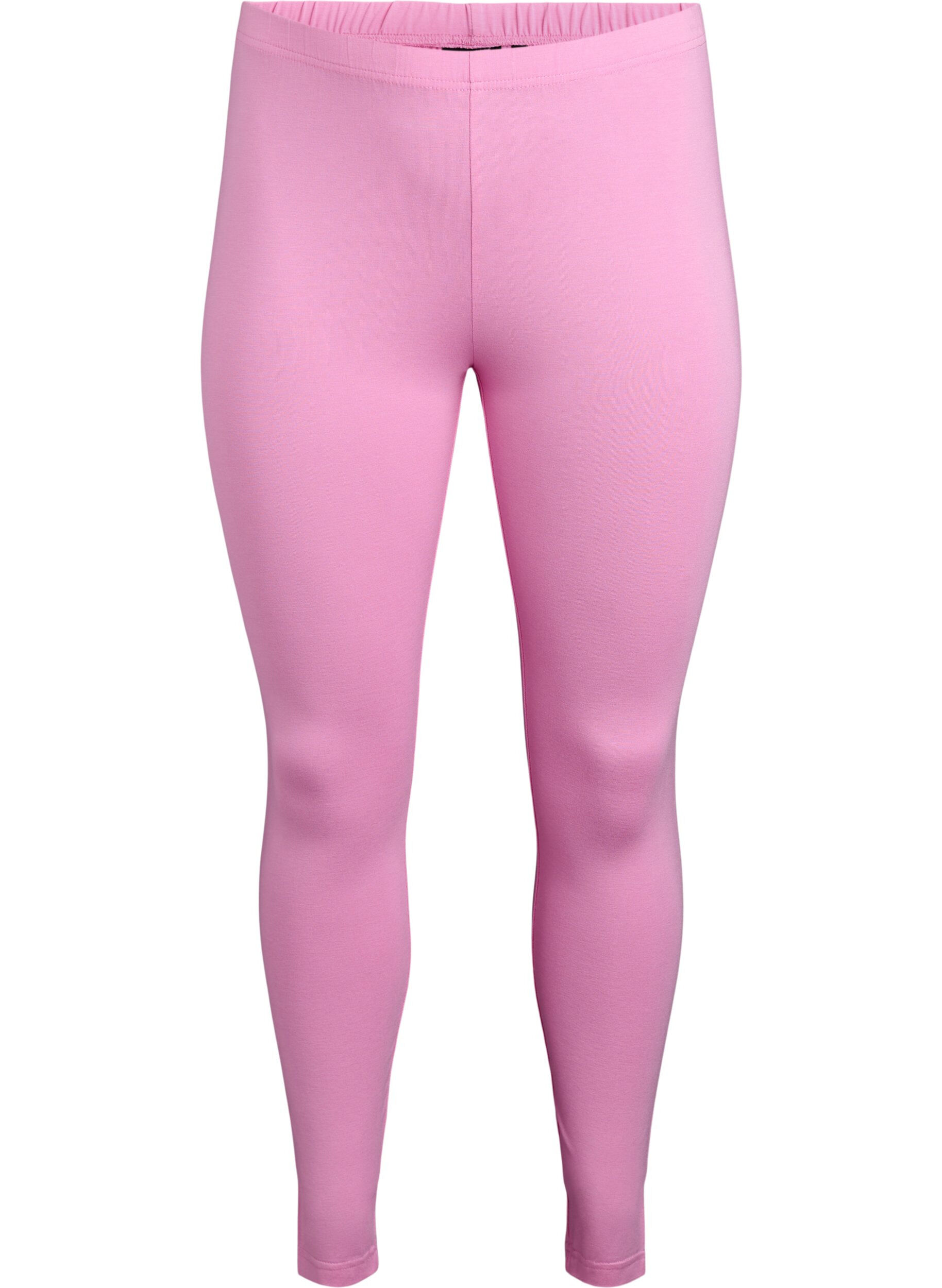 Zizzifashion Basic leggings in viscose, Pink, Packshot image number 0