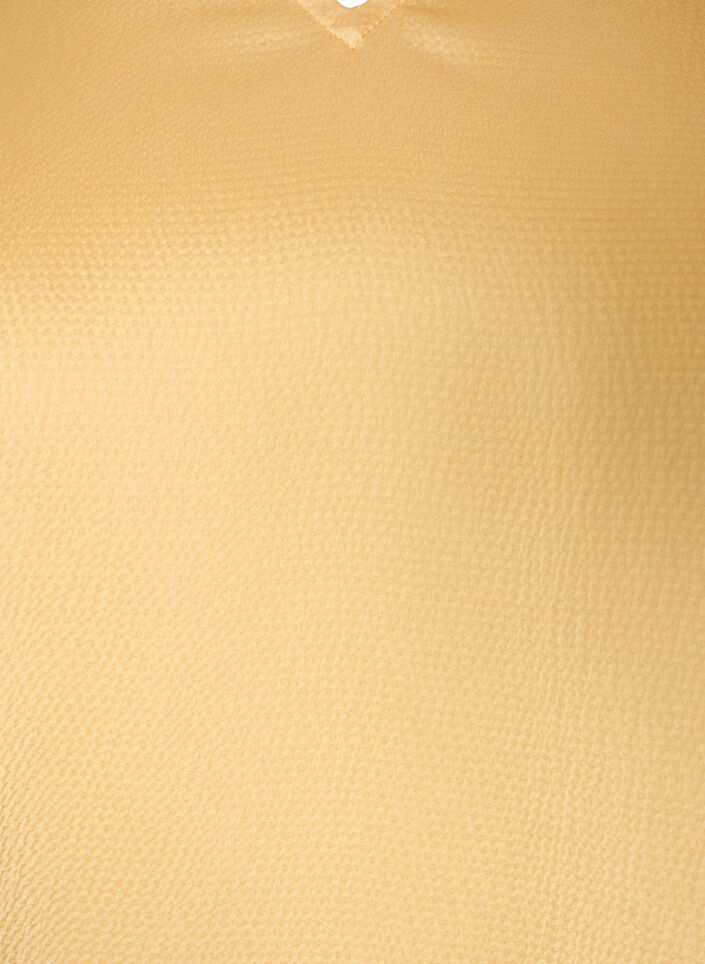 Blouse with shirt collar and V-neck, Yellow, Packshot image number 2