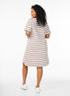 Striped jersey dress with short sleeves, White, Model image number 2