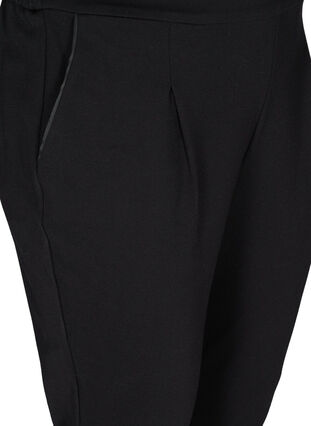 Cropped plain trousers, Black, Packshot image number 2