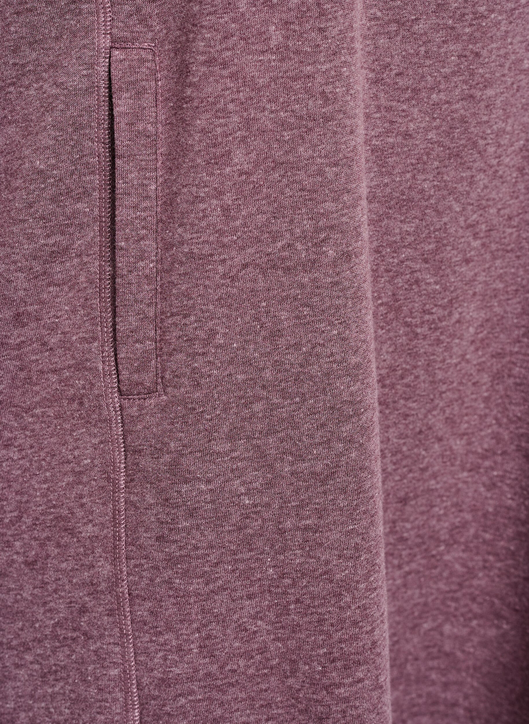 Zizzifashion Short sweatshirt dress with high collar and pockets, Red, Packshot image number 3