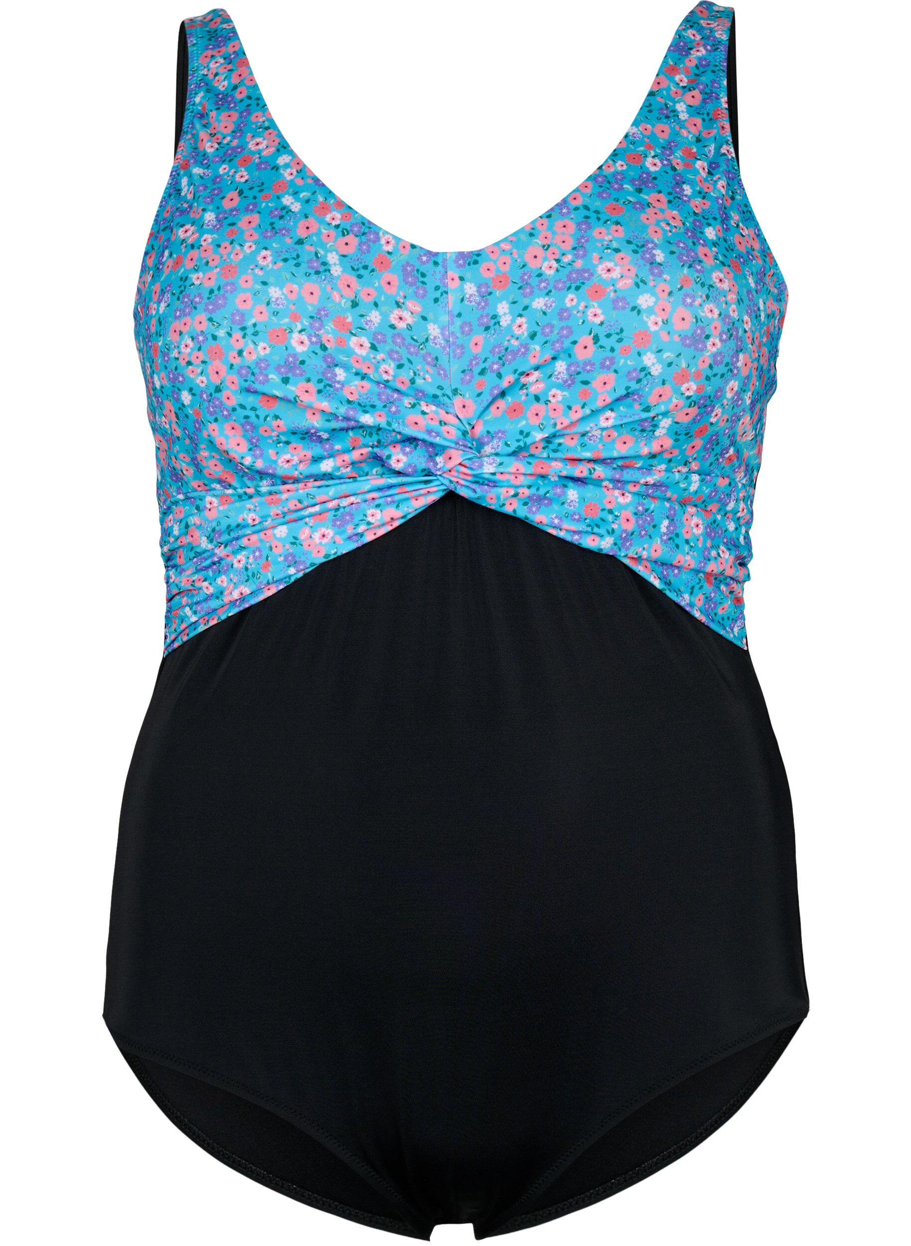 Zizzifashion Swimsuit with underwire and adjustable straps, Black Ditsy Print, Packshot image number 0