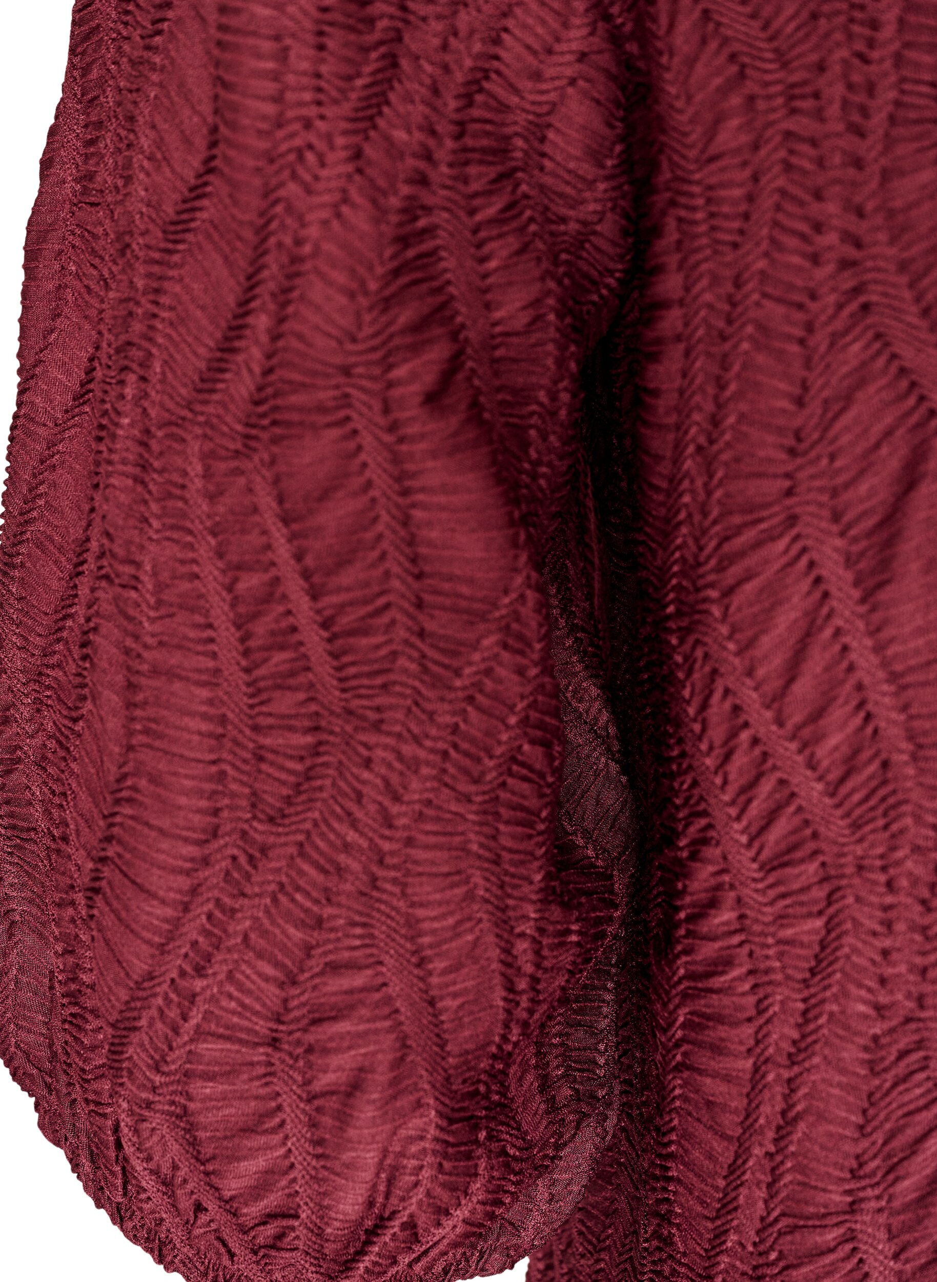 ZizzifashionBlouse with texture and 3/4 sleeves, Red, Packshot image number 3