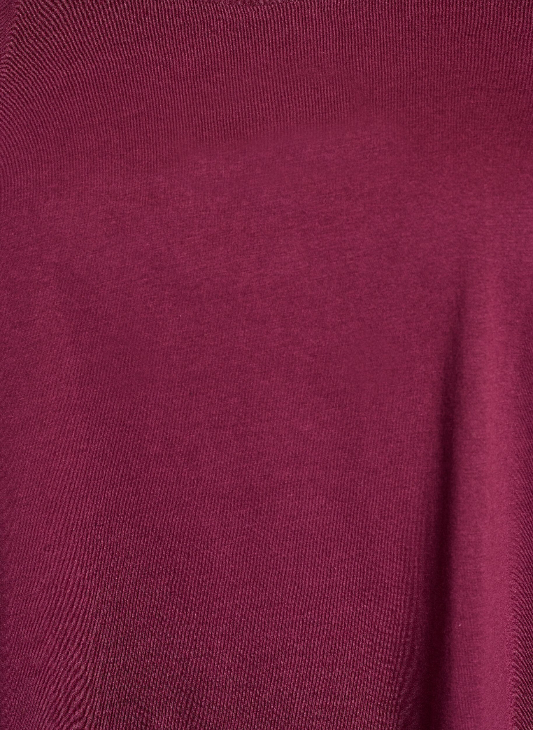 Zizzifashion Short sleeved cotton blend t-shirt, Dark Bordeaux, Packshot image number 2
