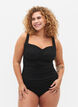 Swimsuit with ruched details, Black, Model image number 0