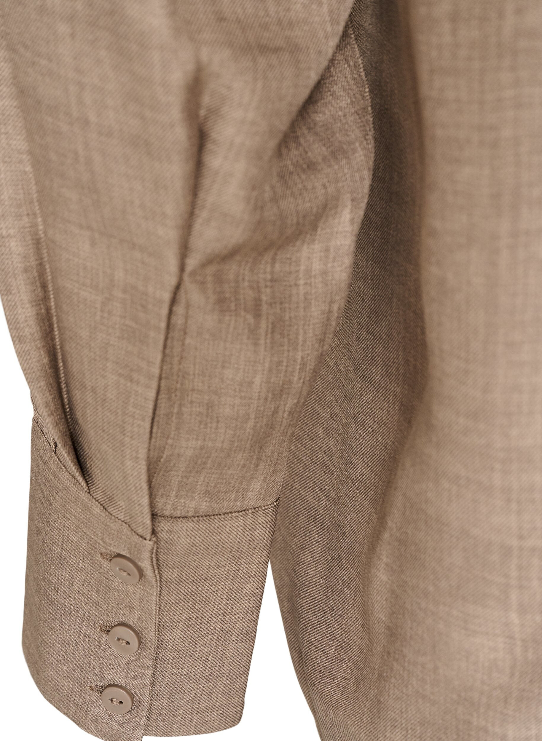 ZizzifashionLoose shirt with V-neck, Brown, Packshot image number 3
