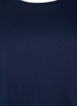T-shirt in cotton with embroidery anglaise, Navy Blazer, Packshot image number 2
