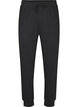 Jersey trousers with high waist, Dark Grey Melange, Packshot image number 0