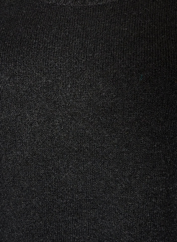Loose round neck jumper, Black, Packshot image number 2