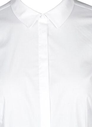 Long-sleeve cotton shirt, Bright White, Packshot image number 2