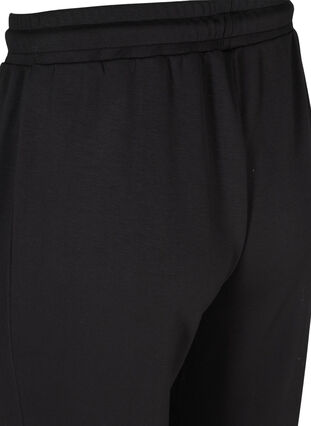Wide sweatpants with drawstrings in the waist, Black, Packshot image number 3
