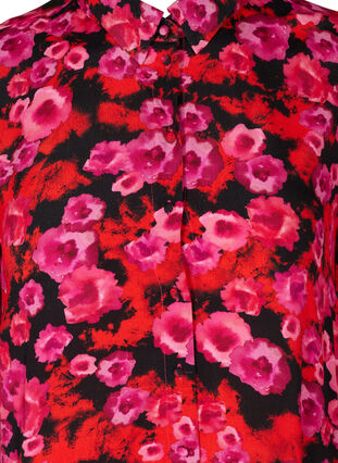 Floral maxi dress in viscose, RED FLOWER AOP, Packshot image number 2