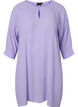 Viscose tunic with 3/4 sleeves, Purple, Packshot image number 0