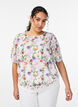 Floral blouse with smock, Rose, Model image number 0