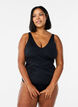 Swimsuit with a draped cross detail, Black, Model image number 0
