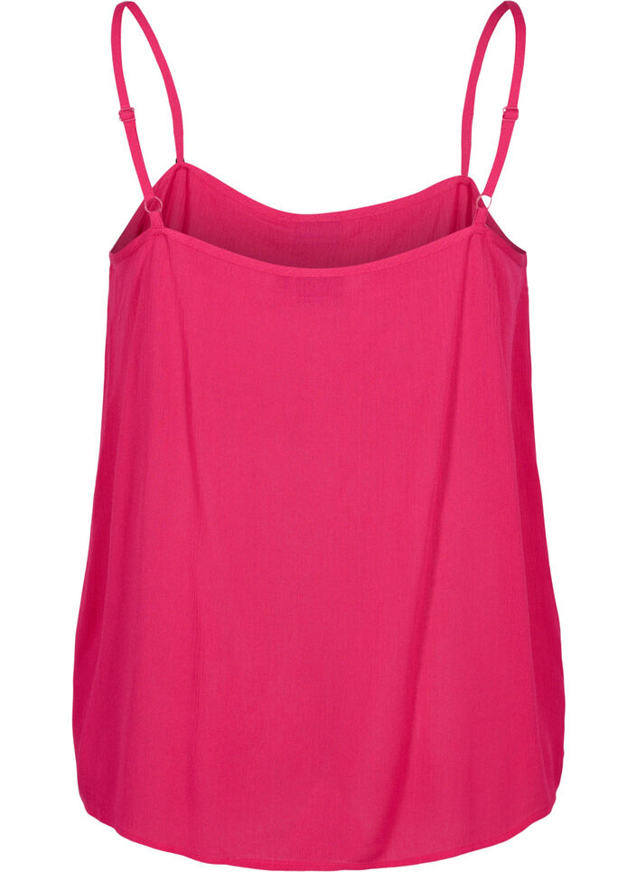 Strap top in viscose, Pink, Packshot image number 1