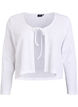 Jersey cardigan with texture and tie front, White, Packshot image number 0