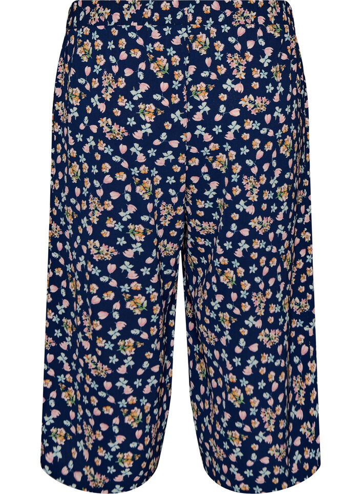 Culotte trousers with print, Light Blue, Packshot image number 1
