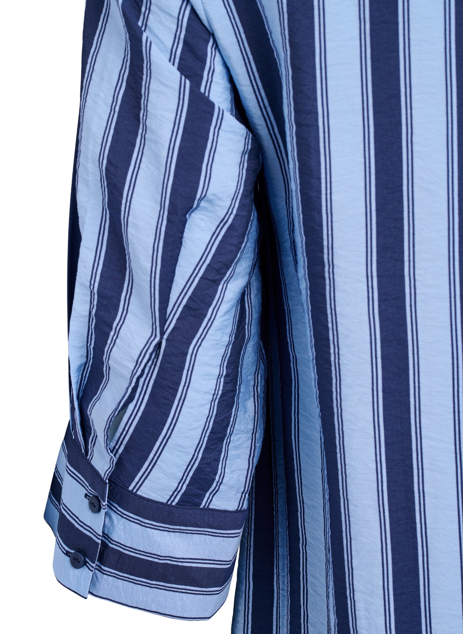 Zizzifashion Short dress with collar and chest pocket, Blue, Packshot image number 3