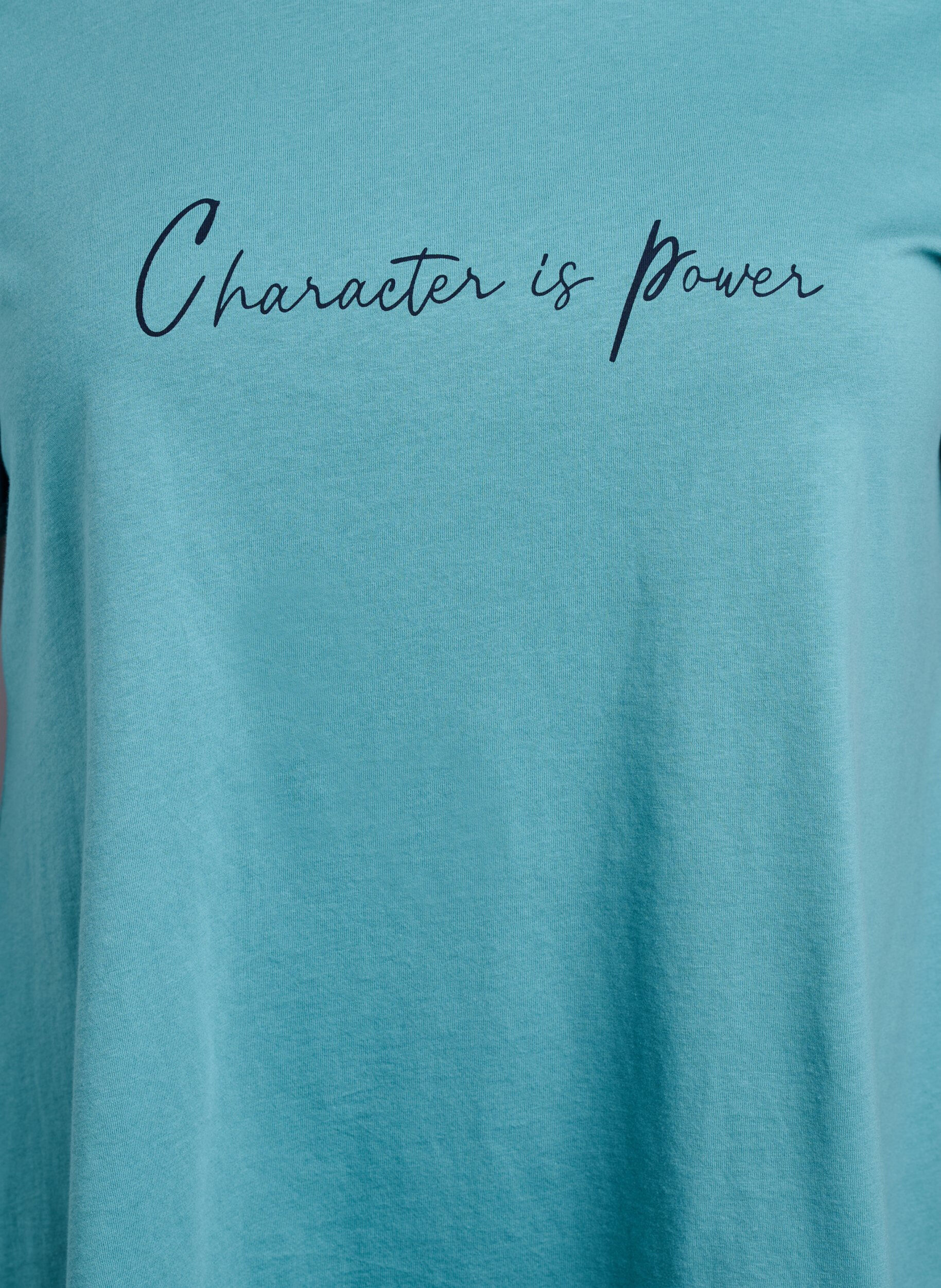 Zizzifashion T-shirt with a round neck and A-line shape, Green, Packshot image number 2