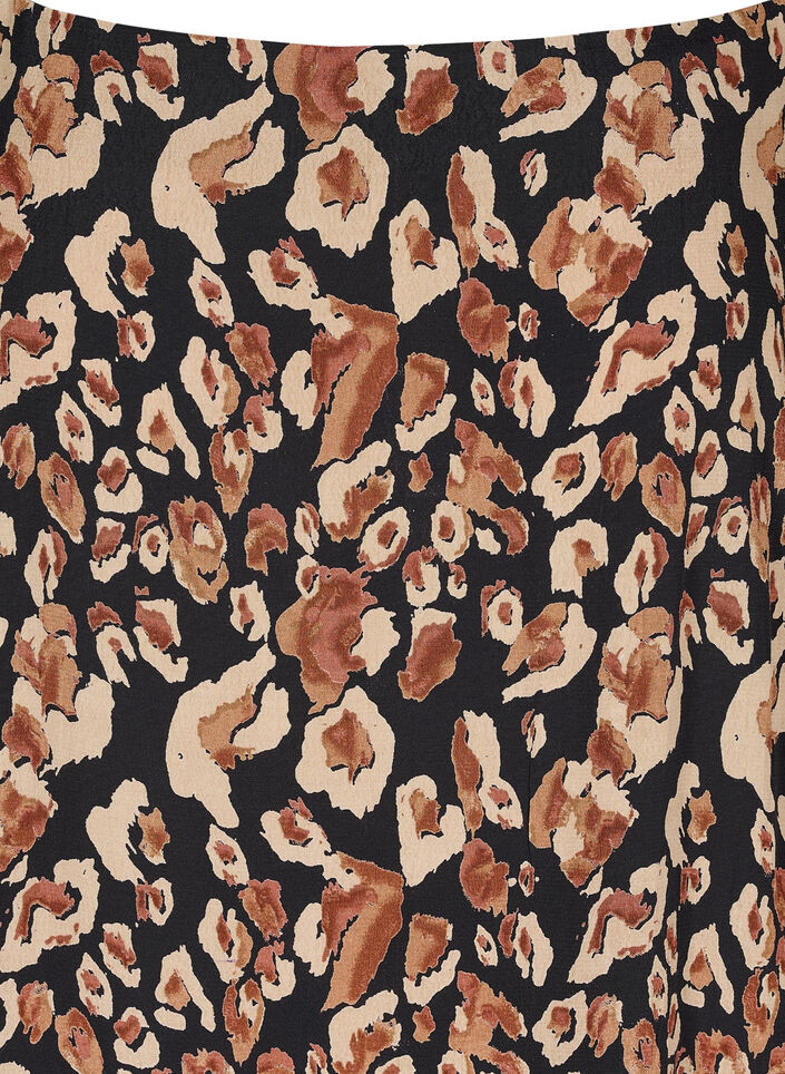 Viscose midi dress with thin straps, Leo AOP, Packshot image number 2