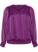 Striped blouse with a balloon shape, Purple, Packshot image number 0